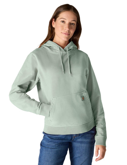 Carhartt Women's Relaxed Fit Midweight Garment Dye French Terry Hooded Sweatshirt, Seabrook, Small