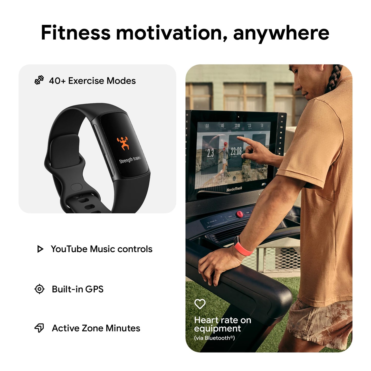 Google Fitbit Charge 6 Advanced Health and Fitness Tracker with Built-in GPS, Stress Management Tools, Sleep Tracking, 24/7 Heart Rate and more -- Black/Blac