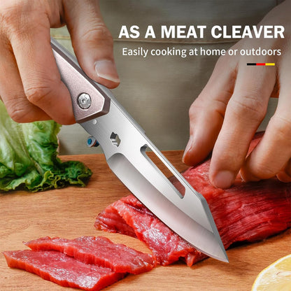 BEFYUS Kitchen Scissors Heavy Duty - Premium Kitchen Shears with Ultra Sharp Stainless Steel Multi-Function Food Scissors，Poultry Shears Scissor Tools for Cutting Chicken/Meat/Fish/Bone (Brown)