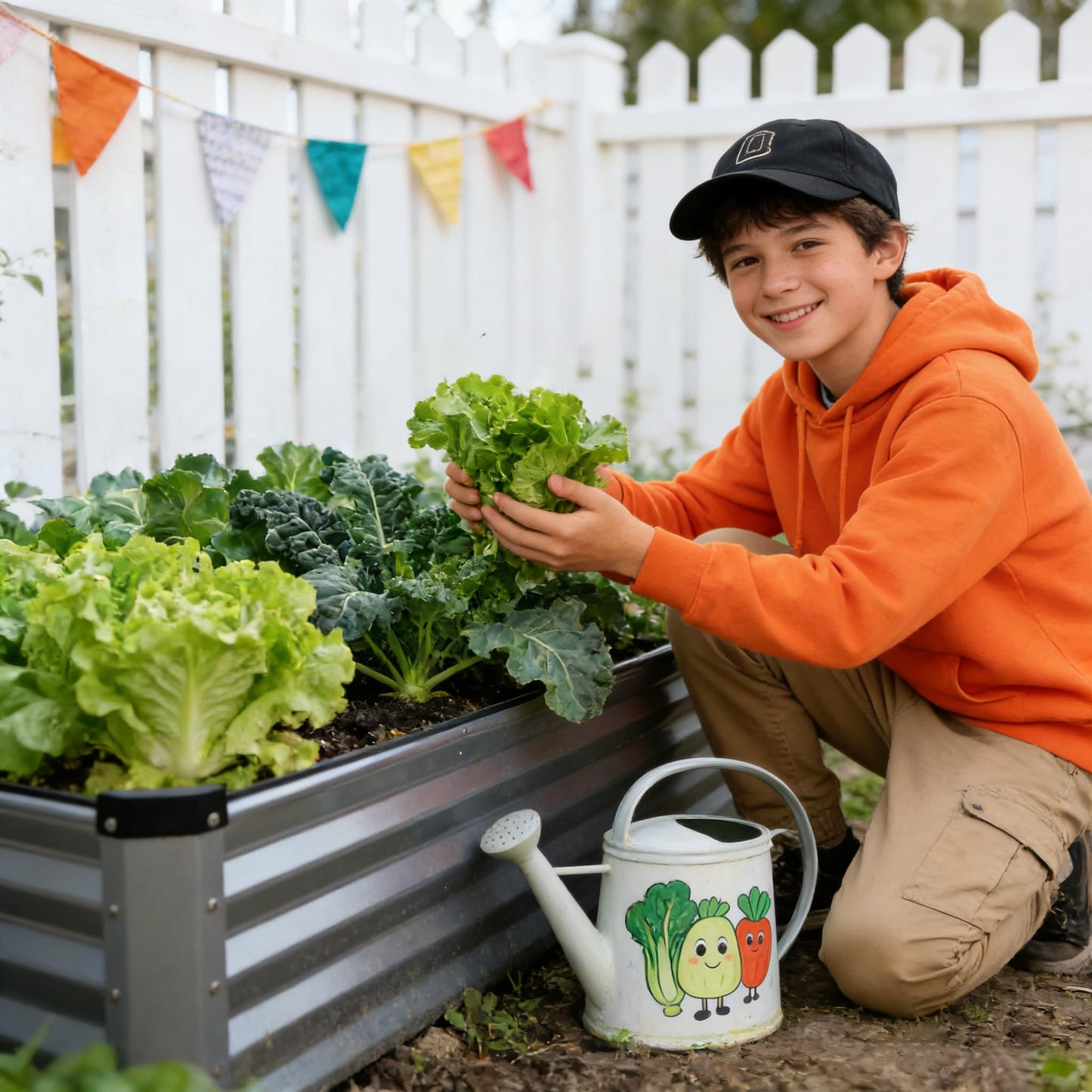 Gardmax 8x4x1FT Galvanized Raised Garden Bed Kit, Metal Planter Boxes Outdoor with Easy Assembly, Large Garden Bed for Vegetables, Fruits, Flower, Herbs Rectangle Silver