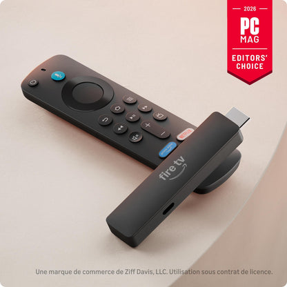 Amazon Fire TV Stick HD (newest model), free & live TV, Alexa Voice Remote, powered by the TV, effortless setup