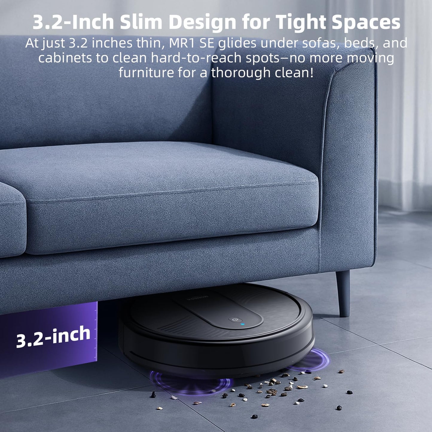 MONSGA Robot Vacuums and mop, 4000Pa Powerful Suction with Self-Charging, 140Mins Runtime, RemoteApp/Voice Control, Ideal for Pet Hair, Hard Floor, Low Pile Carpet (Black)