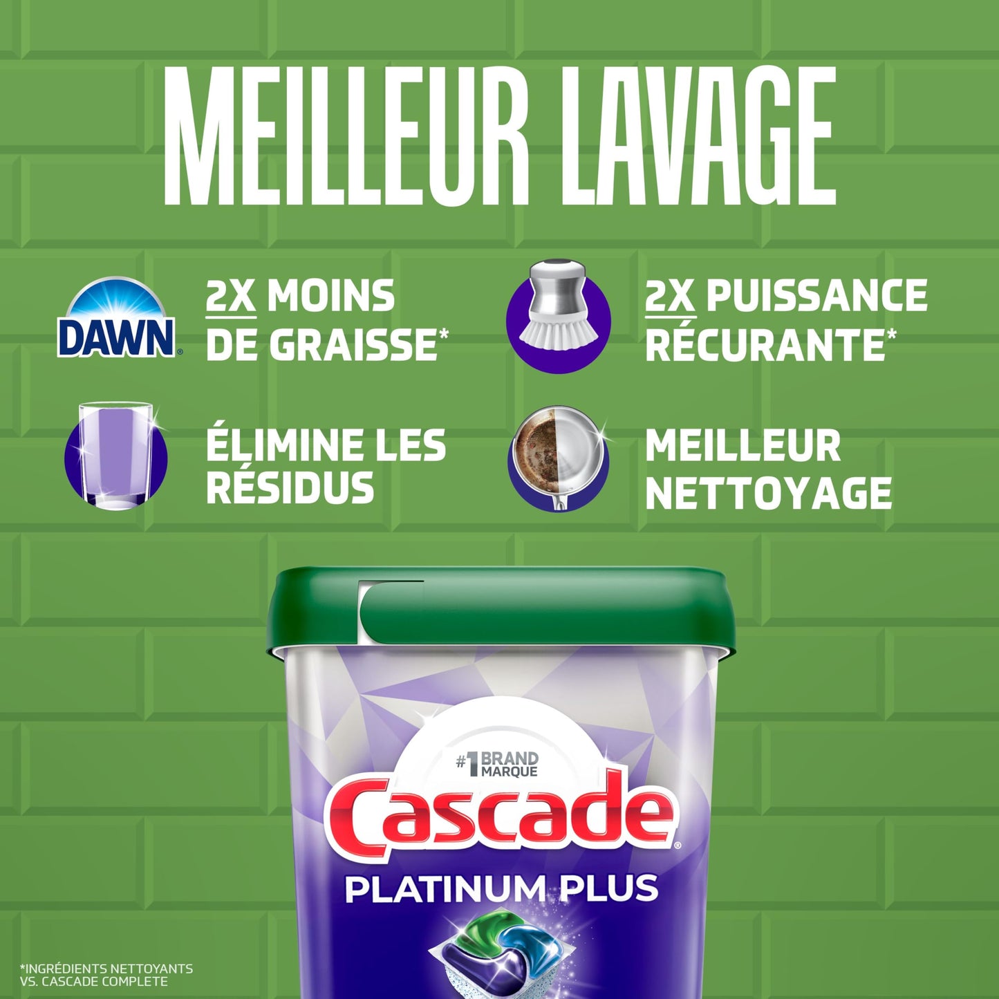 Cascade Platinum Plus Dishwasher Detergent Pods, Dish Detergent Soap, Fresh Scent, 51 Count