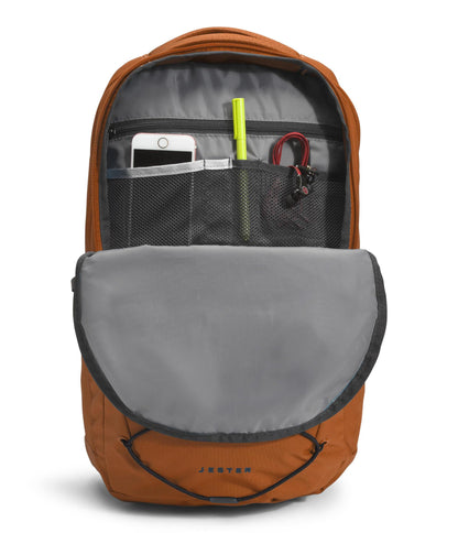 THE NORTH FACE Jester Everyday Laptop Backpack | Commuter Daypack with Water Repellent Finish, 16" Laptop Sleeve, Leather Brown/TNF Black-NPF, One Size