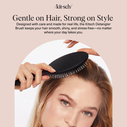 Kitsch Wet Dry Brush Detangler, Hair Brush for Women - Flexi Black
