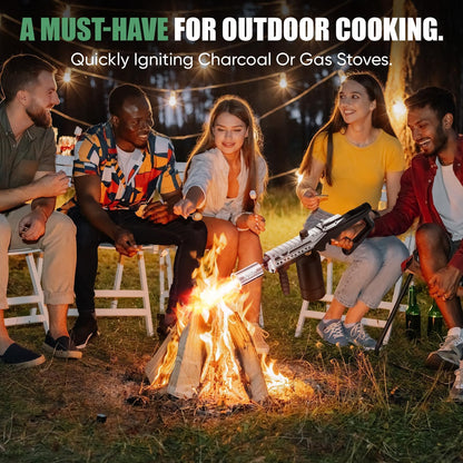 KOACKL Propane Torch Gun - Propane Torch Head with Igniter, Adjustable Flamethrower Blow Torch for BBQ, Searing Steak, Barbecue Tools, Meat Smoker, Cooking, Grill & Charcoal Starter