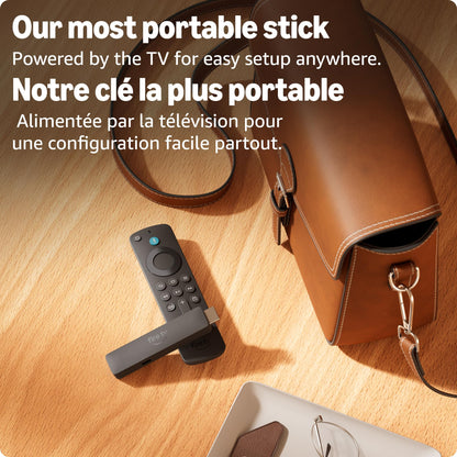 Amazon Fire TV Stick HD (newest model), free & live TV, Alexa Voice Remote, powered by the TV, effortless setup
