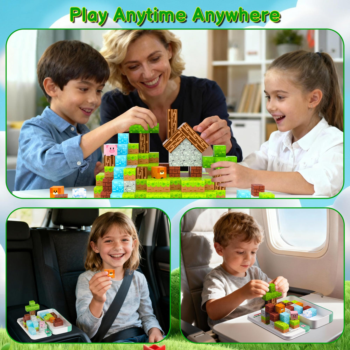 Magnetic Blocks Magnetic Building Blocks Cubes - 35PCS Tin Box Magnet Toys Travel Set STEM Educational for Kids Ages 4-8, 6-8, 8-12 Year Old Boys and Girls Birthday Christmas