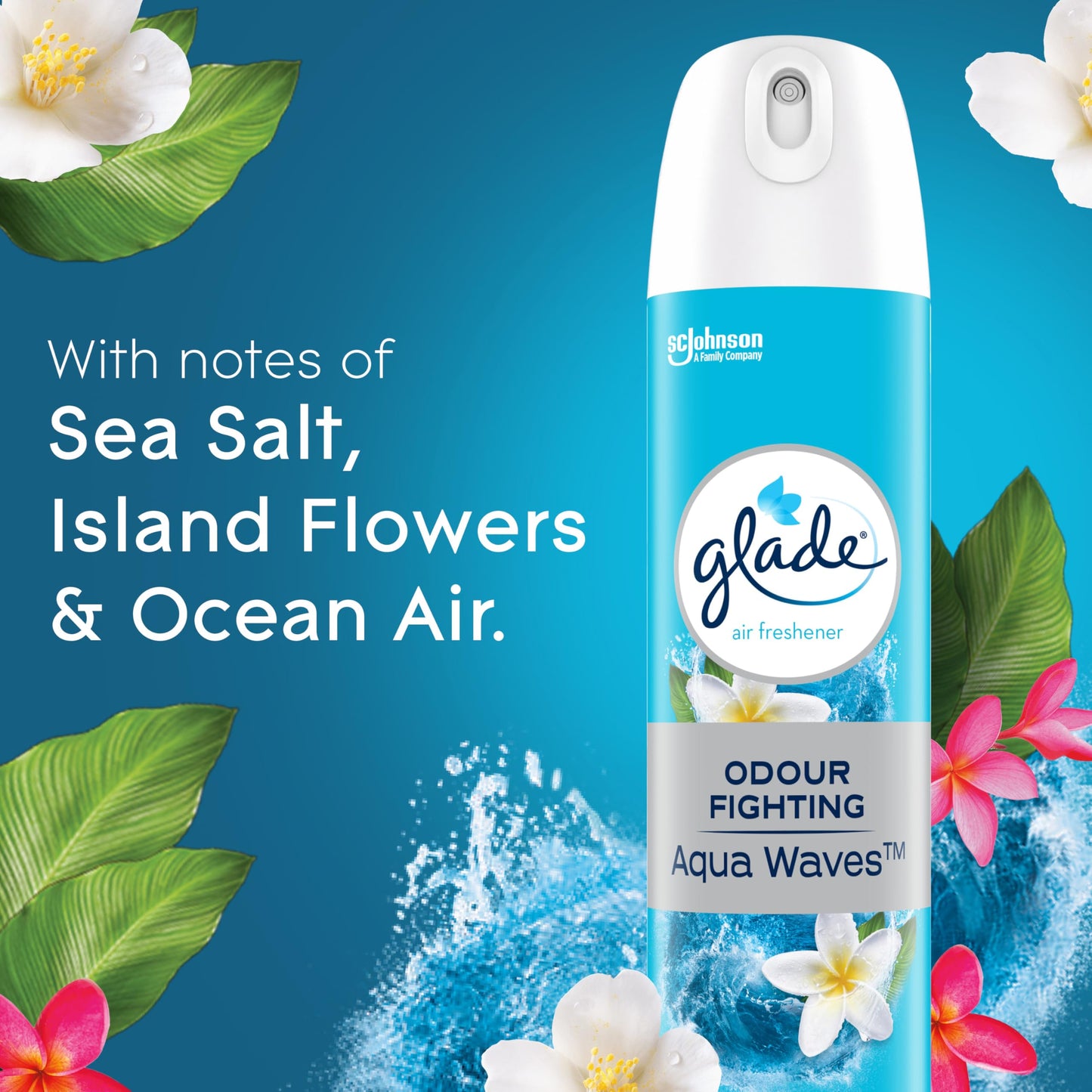 Glade Aqua Waves Room Spray Air Freshener, Ocean Scent, 226g