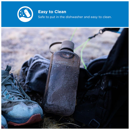Nalgene 32 oz Narrow Mouth Water Bottle | BPA-Free, Durable & Leak Proof, Lightweight Bottle for Hiking, Gym & Travel, Mocha
