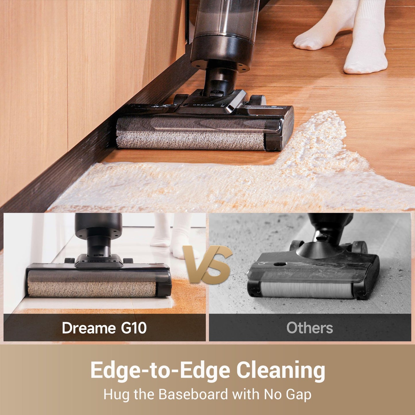 DREAME G10 Cordless Vacuum Mop with Self-Cleaning, Dual Tank Design, All in One Wet Dry Vacuum Cleaner, Up to 30 Mins Runtime, Cordless Floor Washer for Hard Floors