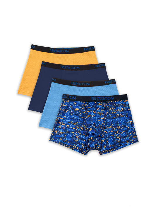 Boys 4 Pack Breathable Micro MESH Short Leg Assorted Boxer Brief, Large