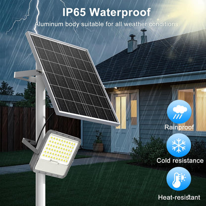 Solar Lights Outdoor Solar Flood Lights - 20000 Lumens LED Flood Lights 20000mah IP65 Waterproof Solar Lights | Outside Security Lighting for Yard Stadium Garden (no Motion Sensor)