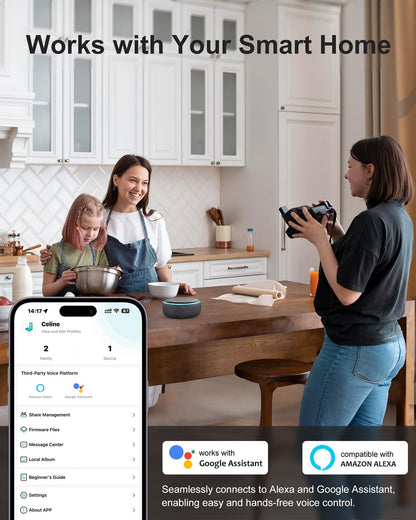 Hornbill WiFi Smart Lock with Handleset: Keyless Entry WiFi Keypad Deadbolt Lock, Compatible with Alexa, Remote Control, Fingerprint Password Unlock, Auto Lock, Built-in Wi-Fi (2.4Ghz)