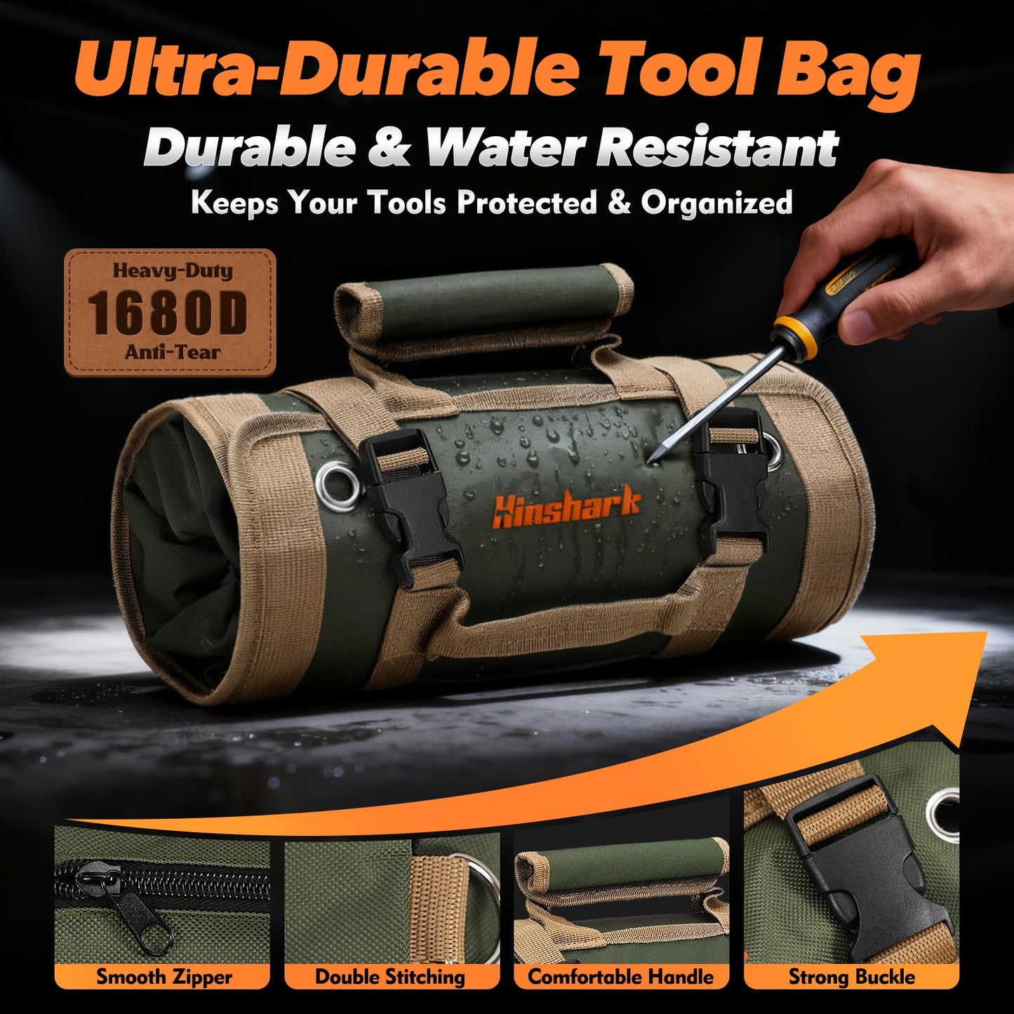 Gifts for Men Roll Up Tool Bag, Anniversary Birthday Gifts, Tools Storage