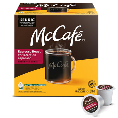 McCafe Espresso Roast K-Cup Coffee Pods, 48 Count, For Keurig Coffee Makers
