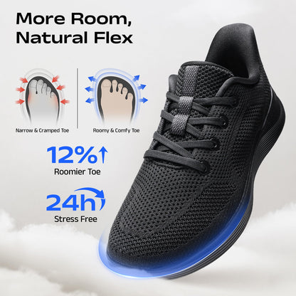 Bruno Marc Men's Walking Shoes Slip On Casual Sneakers,All Black,8