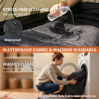SWTMERRY Sleeping Bag for Adults, Cold Weather & Warm Plush Fleece-Lined Interior - Portable Waterproof Windproof with Compression Sack for Camping Hiking Traveling Indoor & Outdoor