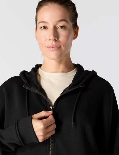 Carhartt Women's 106837 Women's Tencel™ Fiber Series Loose Fit Full-Z, Black, Medium