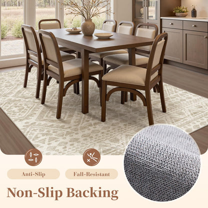 Beige Area Rug 5x7 Moroccan Carpet Rugs for Living Room Bedroom-Carpet Machine Washable Rugs for Bedroom Dining Room Living Room Rug