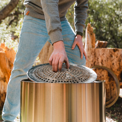 Solo Stove Bonfire 2.0, Smokeless Fire Pit | Wood Burning Fireplaces with Removable Ash Pan, Portable Outdoor Firepit - Ideal for Camping, Stainless Steel, H: 14 in x Dia: 19.5 in, 23.3 lbs