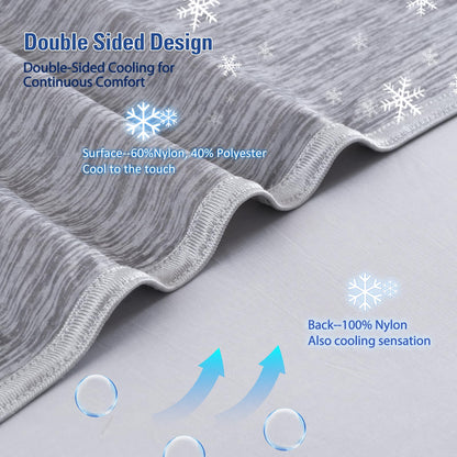 Cooling Blanket Queen Size, Lightweight & Breathable Summer Blanket for Hot Sleepers & Night Sweats, Double-Sided Cooling Design (Q-Max > 0.5), Soft Cooling Blanket for Bed, 79" x 86"