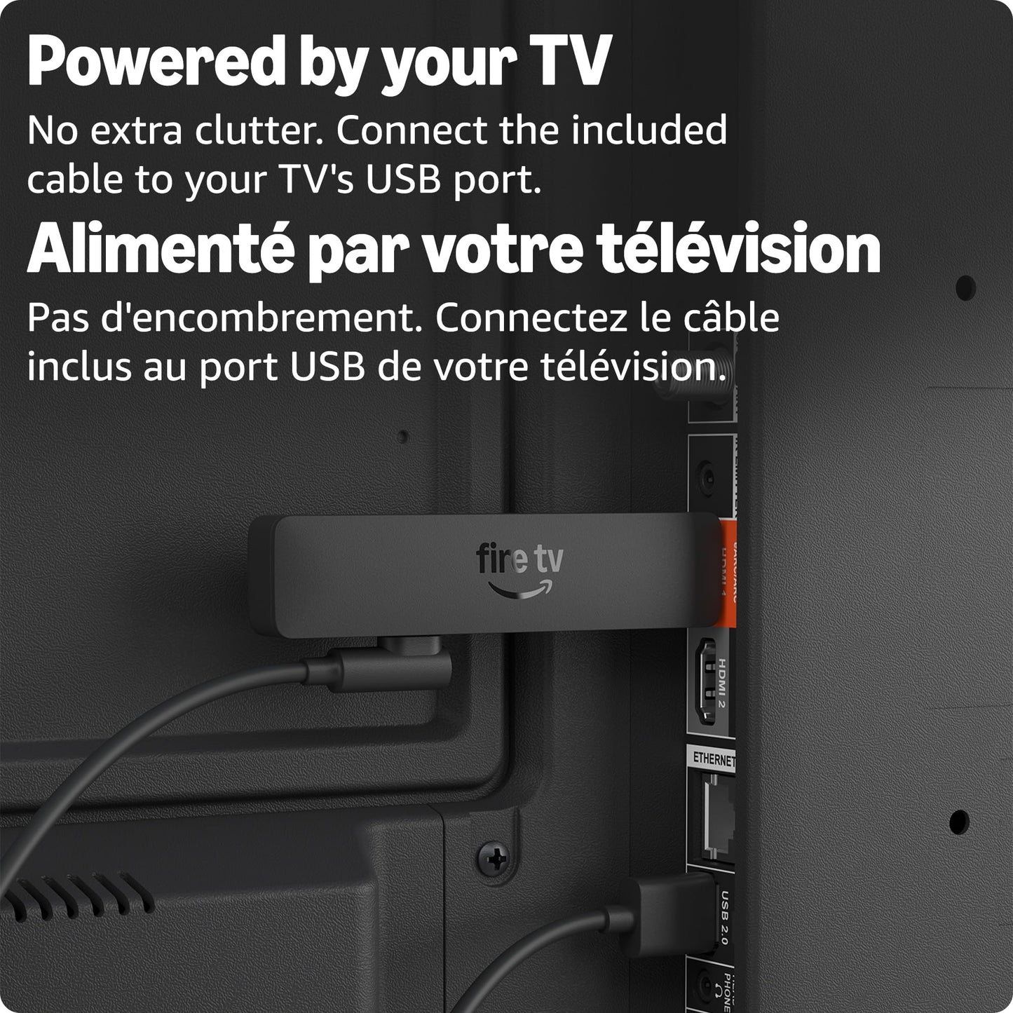 Amazon Fire TV Stick HD (newest model), free & live TV, Alexa Voice Remote, powered by the TV, effortless setup