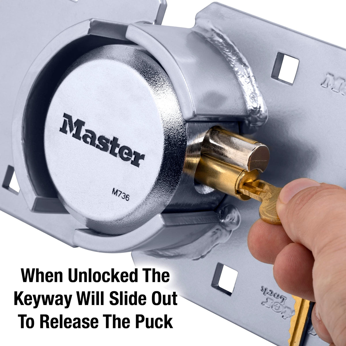 MASTERLOCK Hidden Shackle Lock with Hasp M736XKADCCSEN