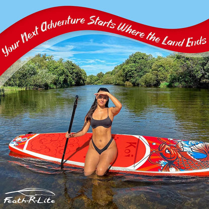 FunWater Stand Up Paddle Board Ultra-Light Paddleboard with Inflatable SUP Accessories for Adults & Youth of All Skill Levels