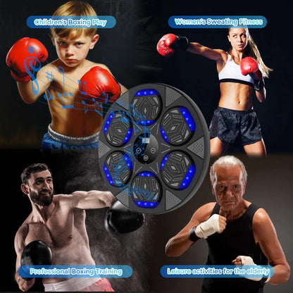 2025 Upgraded Music Boxing Machine for Adults & Kids - Wall-Mounted Smart Punching Target with Boxing Gloves, Home Gym & Office Training Equipment (Latest Model),Charcoal Gray