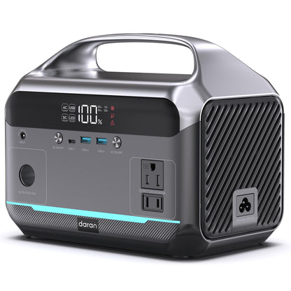 Portable Power Station 1200W Surge, 288Wh LFP Battery Solar Generator, 2hrs Fast Charging, 8.86LB Power Bank with AC Outlets for Home Emergency (Solar Optional)
