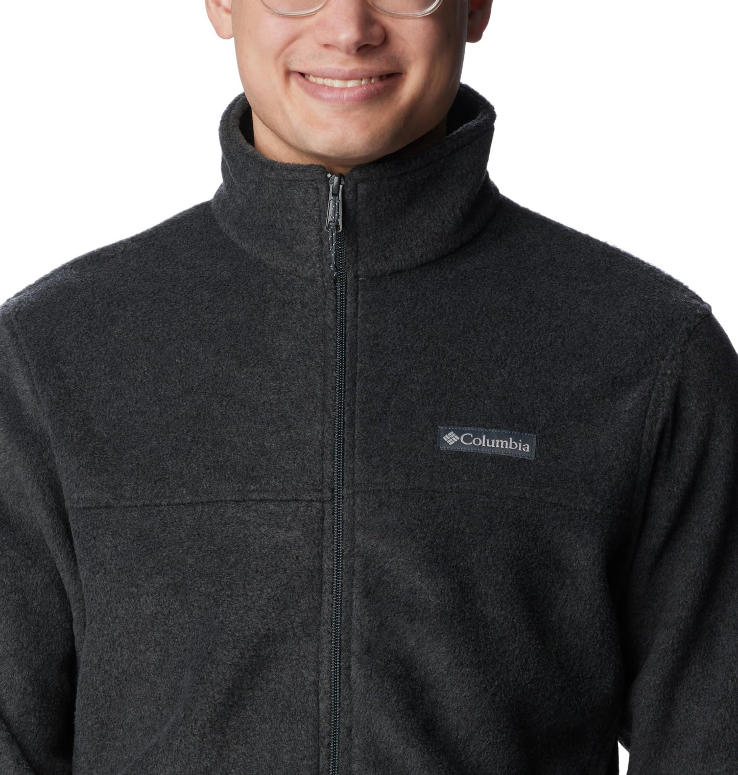 Columbia Men's Steens Mountain 2.0 Full Zip Fleece Jacket, Charcoal Heather, Medium