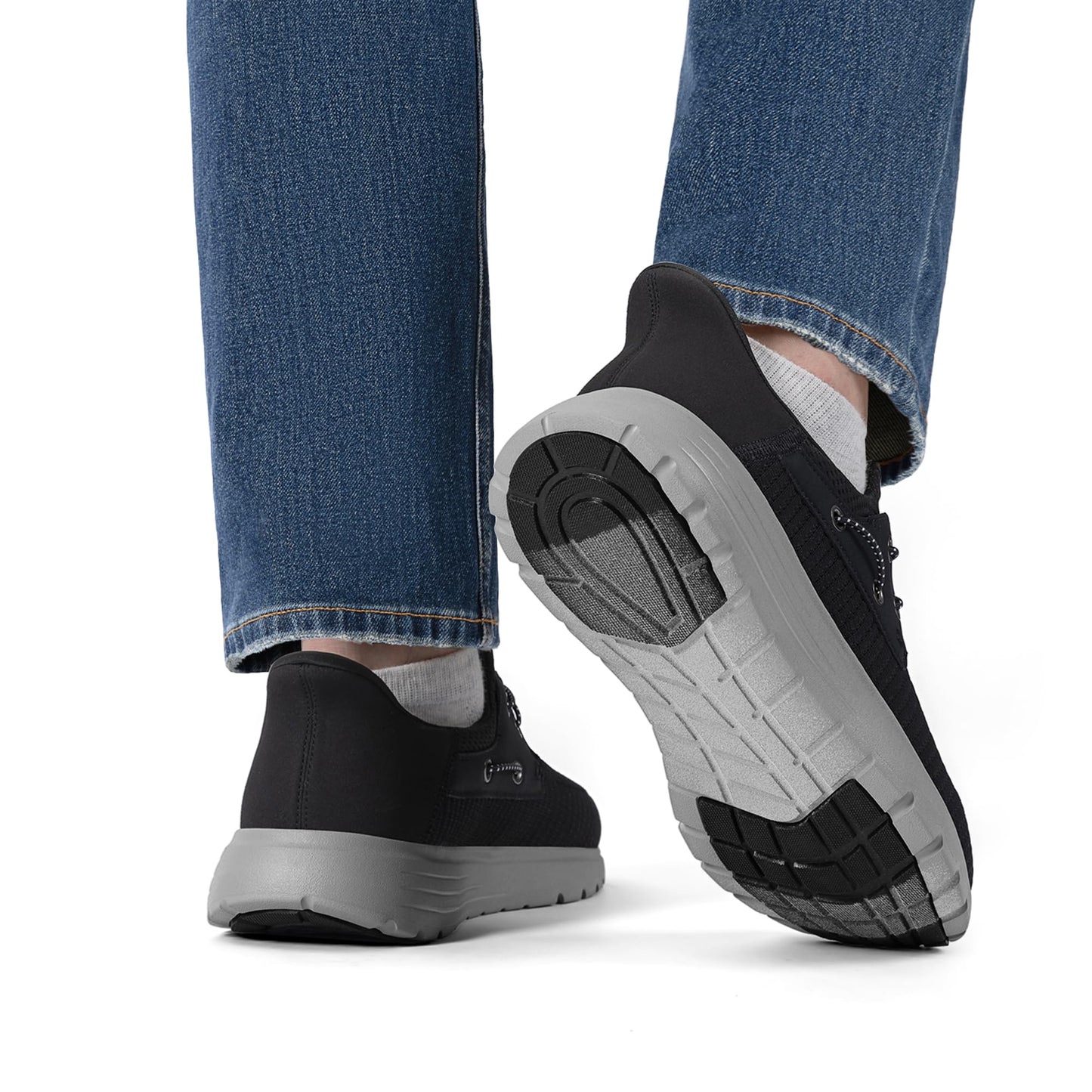 Bruno Marc Men's Hands Free Slip-on Loafers Walking Shoes Casual Breathable Sneakers,Size 9,Black,BMUMLS2511