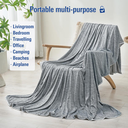 Cooling Blanket Queen Size, Lightweight & Breathable Summer Blanket for Hot Sleepers & Night Sweats, Double-Sided Cooling Design (Q-Max > 0.5), Soft Cooling Blanket for Bed, 79" x 86"