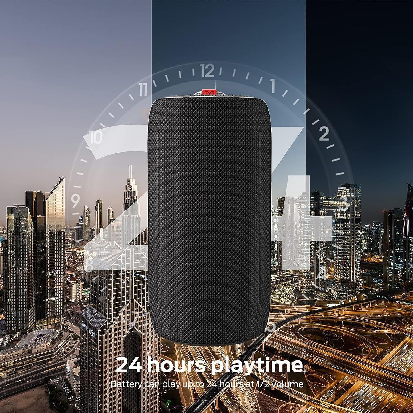 Monster S310 Bluetooth Speaker, Portable Bluetooth Speaker, 30W True Wireless Stereo Pairing Deliver Dynamic Sound, Waterproof Speaker, Bluetooth 5.2 Built-in Mic, 24H, for Family Outdoor