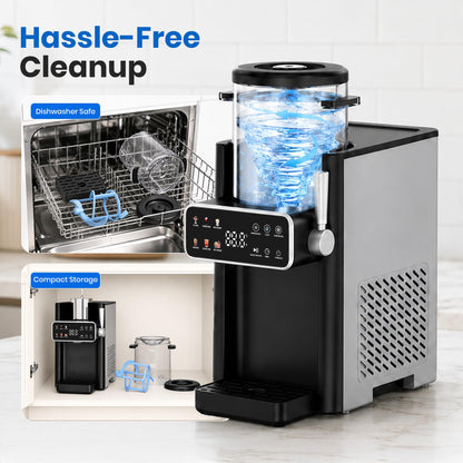 SiroSage Slushie Machine for Home, No Ice Needed Ice Cream Maker, Black