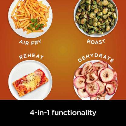 Ninja Air Fryer Pro 4in1, 5 QT (4.7 L) Capacity, Air Fry, Roast, Bake, Reheat, Dehydrate, Roast, Crisp Technology, Nonstick Basket & Crisper Plate, Grey, AF141C (Canadian Version)