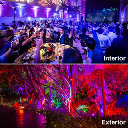 Led Flood Light Outdoor 600W Equivalent 6000LM, RGB Color Changing Floodlight with APP Control, Bluetooth RGB Smart Floodlights 16 Million Colors & 2700K, DIY Scenes-Timing-Music Sync, IP66,US 3-Plug