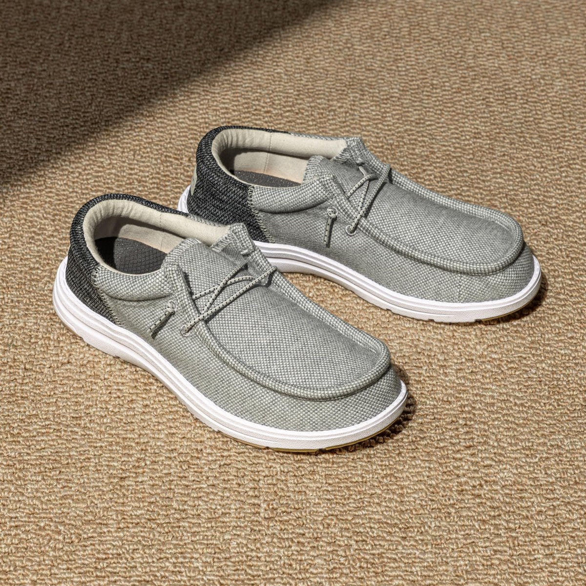 Bruno Marc Men’s Loafers Slip-on Casual Boat Shoes,Grey,9.5