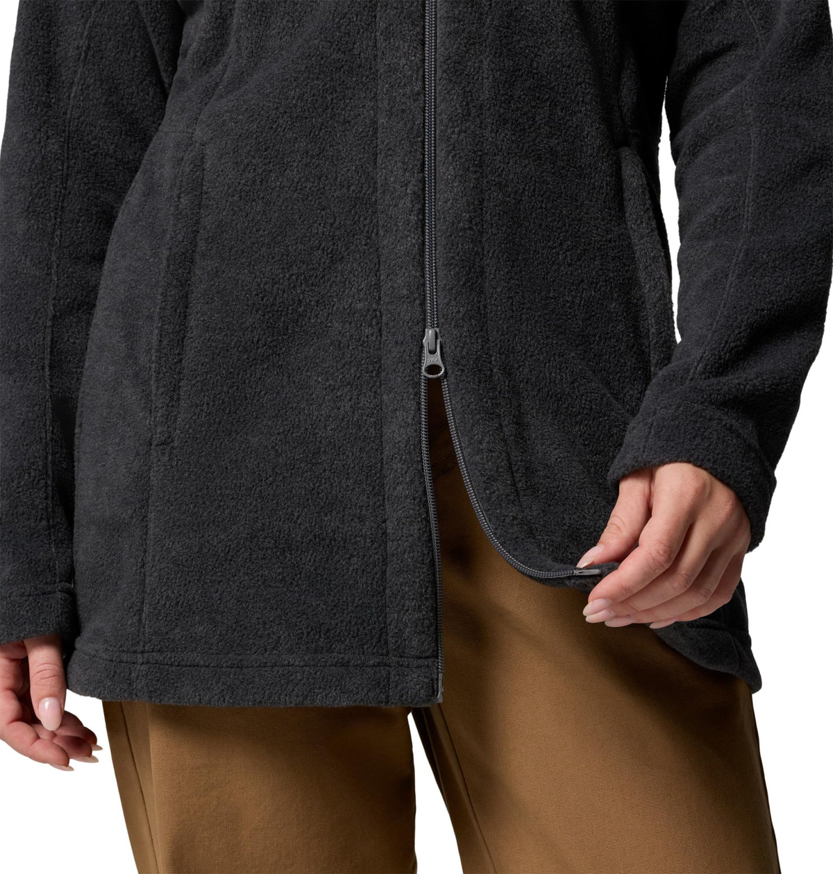 Columbia Women's Benton Springs II Long Hoodie, Charcoal Heather, Large