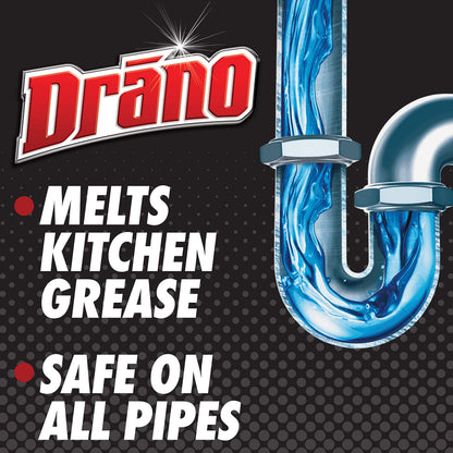 Drano Kitchen Granules Grease Clog Remover Drain Cleaner Crystals, 500g
