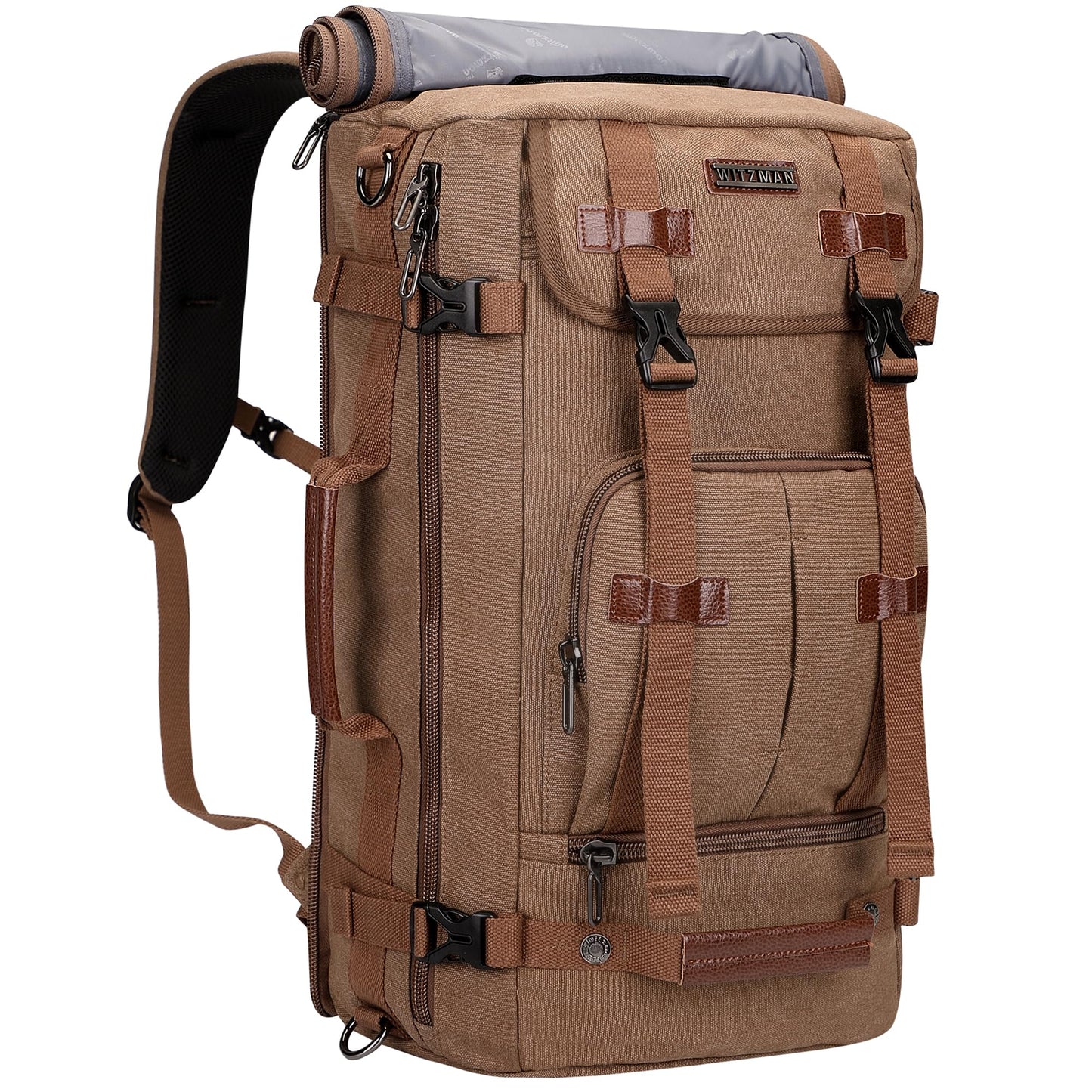 WITZMAN Canvas Travel Backpack for Men Vintage Laptop Backpack