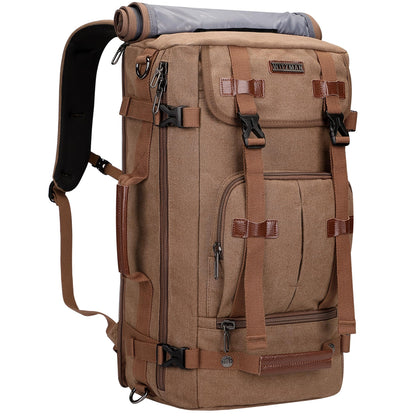 WITZMAN Canvas Travel Backpack for Men Vintage Laptop Backpack