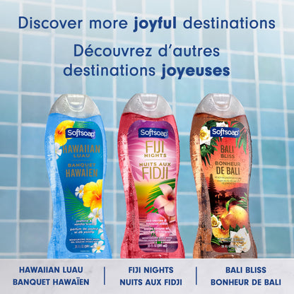 Softsoap Fiji Night Body Wash, Red Berries and Hibiscus Scent, 591 mL (Pack of 4)