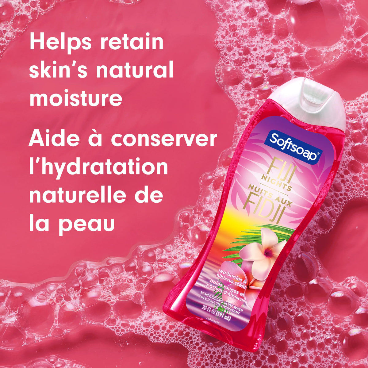 Softsoap Fiji Night Body Wash, Red Berries and Hibiscus Scent, 591 mL (Pack of 4)