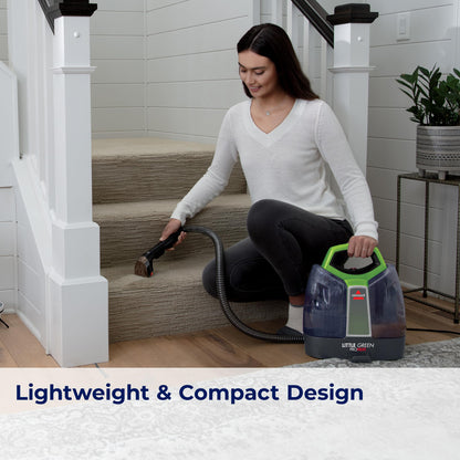 BISSELL Little Green ProHeat Portable Carpet & Upholstery Spot Cleaner with HydroRinse Self-Cleaning Tool, HeatWave Technology, OXY Formula Included, Car Detailer, 37oz Tank, 2513E