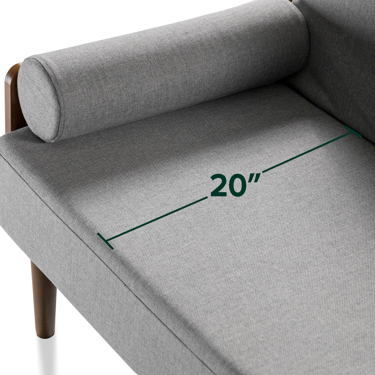 Zinus 68 Inch Sofa - Denzel Bamboo Sofa - Affordable Couch for Living Room, Office, and Play Room, with Sustainable Bamboo and Durable Steel, Easy Assembly, Dark Grey