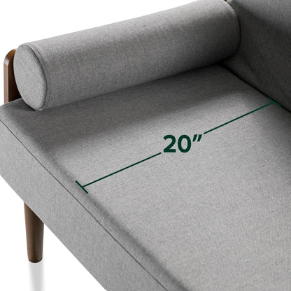 Zinus 68 Inch Sofa - Denzel Bamboo Sofa - Affordable Couch for Living Room, Office, and Play Room, with Sustainable Bamboo and Durable Steel, Easy Assembly, Dark Grey