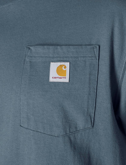 Carhartt Men's K87 Workwear Pocket Short Sleeve T-Shirt (Regular and Big & Tall Sizes), Bluestone, Medium
