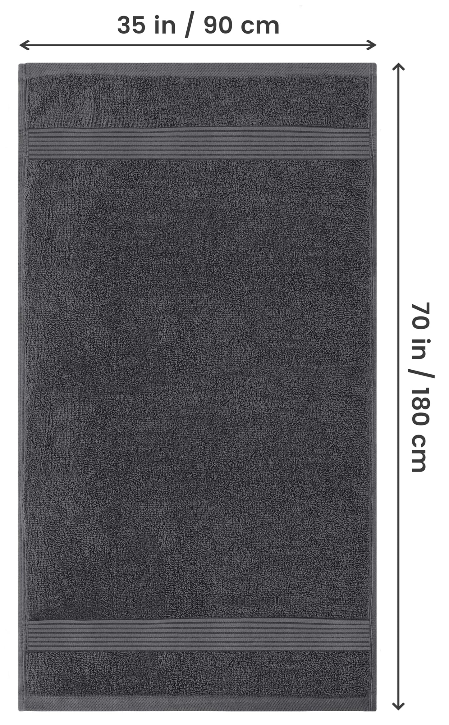 Utopia Towels - Premium Jumbo Bath Sheet 2 Pack - 100% Cotton Highly Absorbent and Quick Dry Extra Large Bath Towel - Super Soft Hotel Quality Towel (35 x 70 inches, Grey)